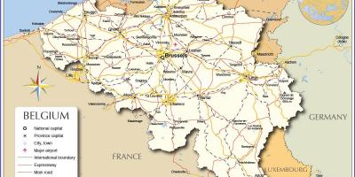 Mapa Brukseli kraju