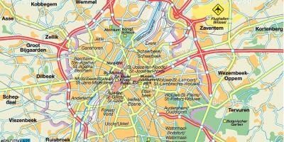 Trasy Bruksela mapie