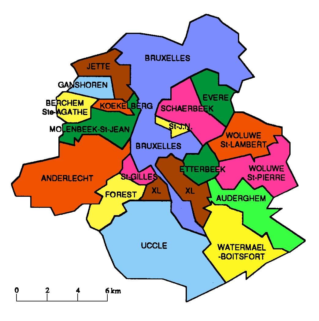 mapa Brukseli dziedzinie