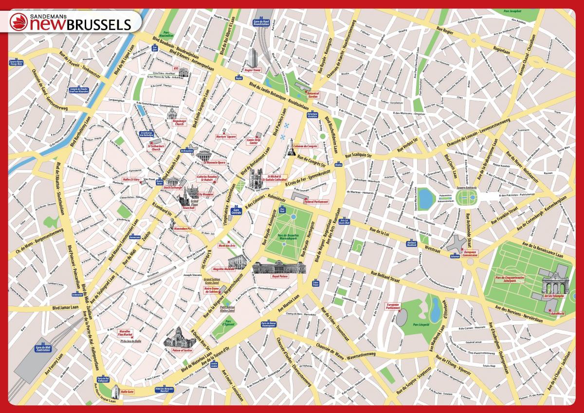 Bruksela zabytki mapa
