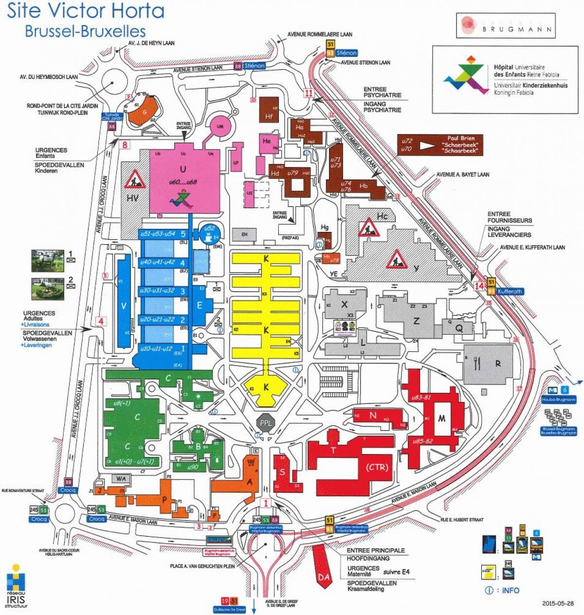 Szpital Bruksela mapie