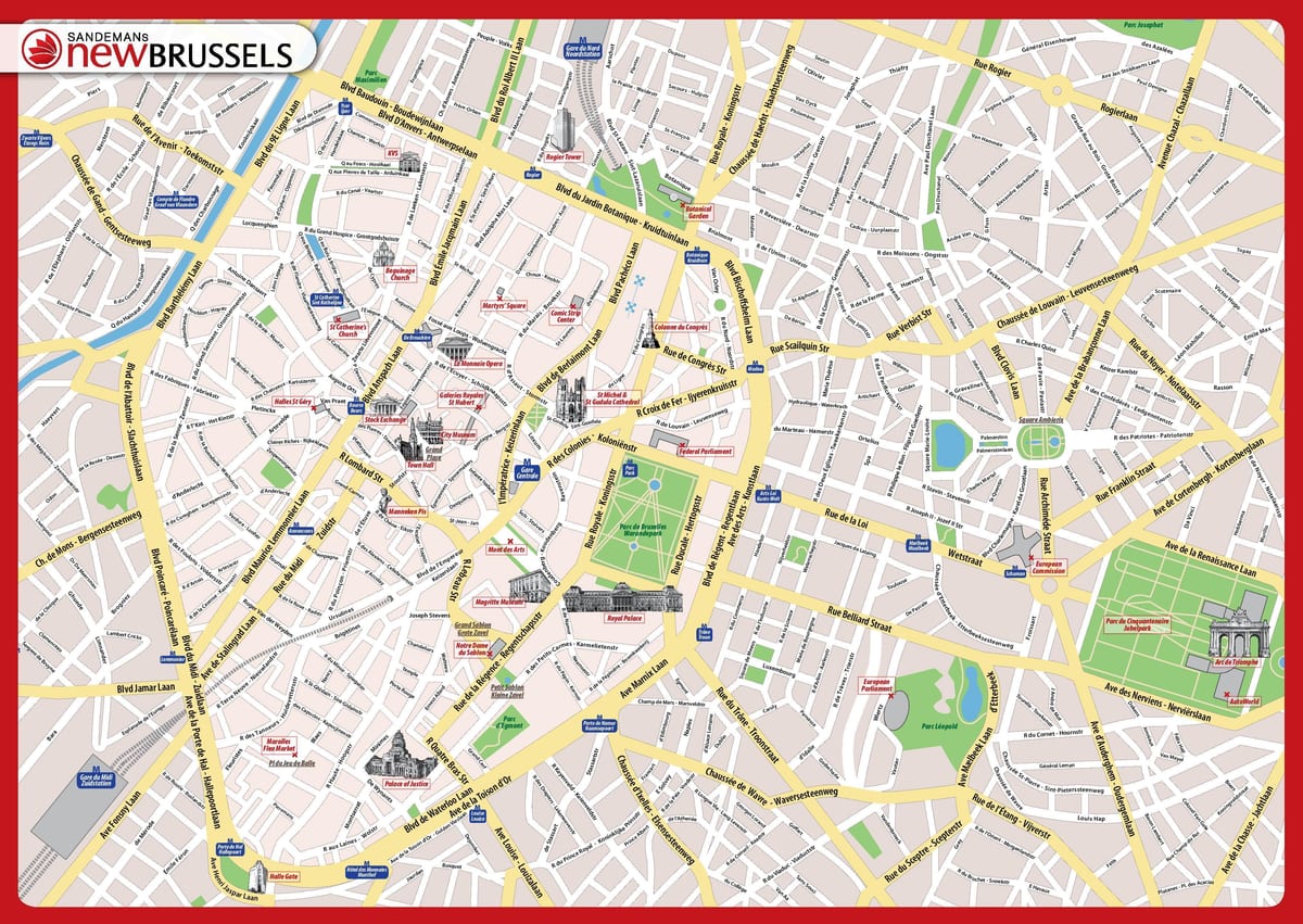 Bruksela mapa Drogowa