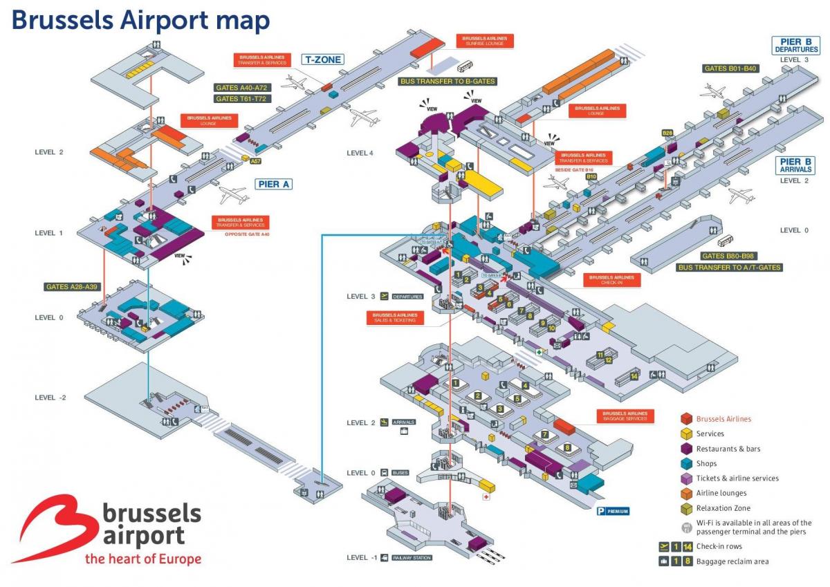 Lotnisko Bruksela mapie