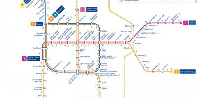 Bruksela sieci tramwajowej mapie