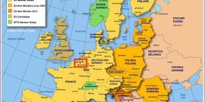 Na mapie Europy Bruksela