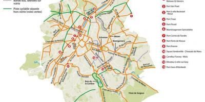 Mapa Brukseli rower