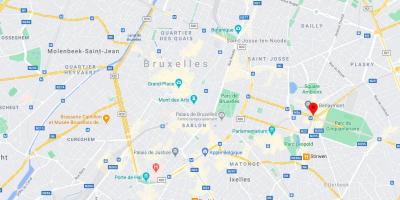 Mapa miejsca Schumana w Brukseli